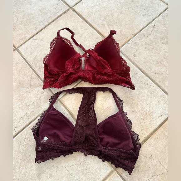 2for1 Maroon and Red Lace Bralettes size XL - Picture 2 of 4